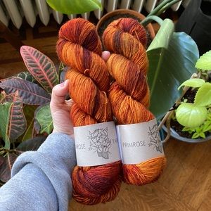 Primrose yarn single ply Adelaide fingering weight yarn